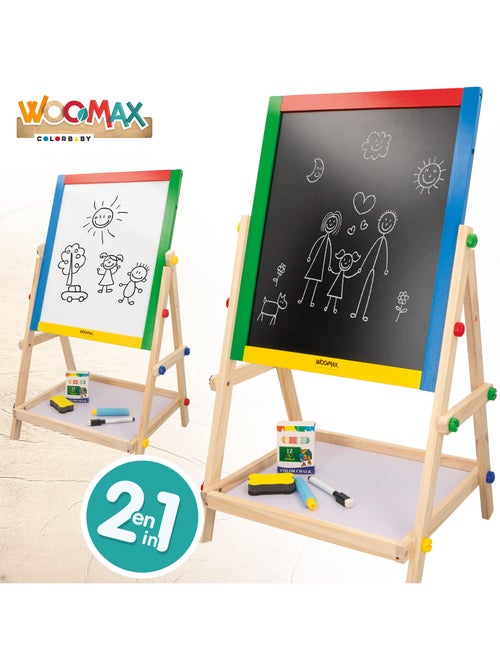 Lavagna con cavalletto in legno woomax - Kiabi