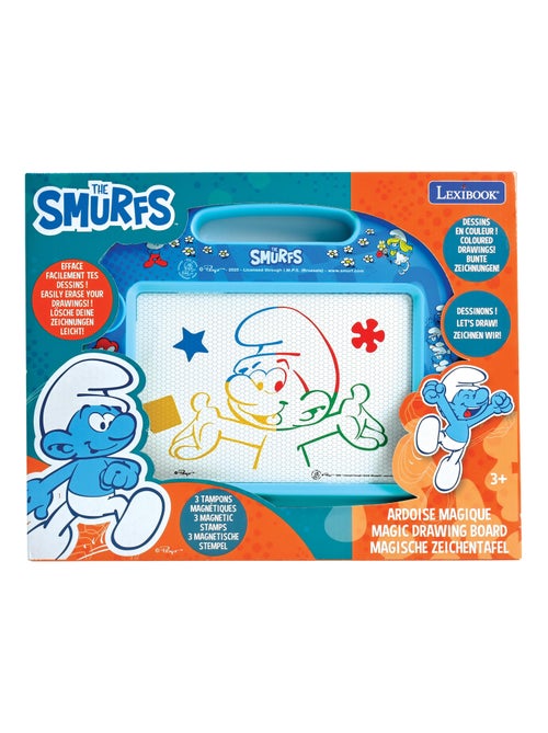 Lavagna da disegno magnetica multicolore dei Puffi con accessori Formato A5 - Kiabi