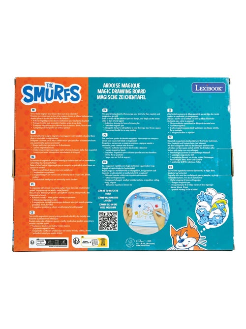 Lavagna da disegno magnetica multicolore dei Puffi con accessori Formato A5 - Kiabi