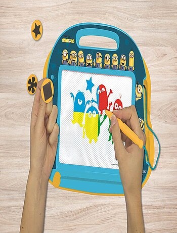 Lavagna da disegno magnetica multicolore Minions con accessori formato A5