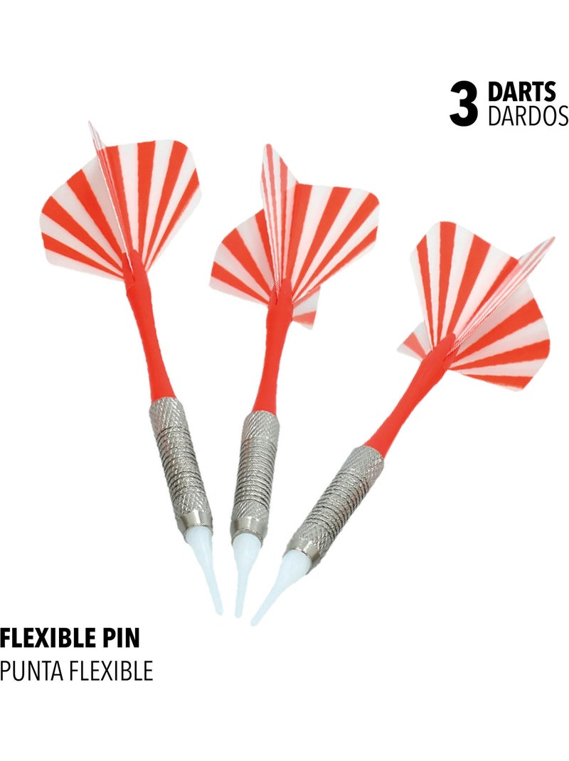 Lavagna elettronica per freccette con display, 29 giochi e 3 freccette flessibili aktive N/D - Kiabi