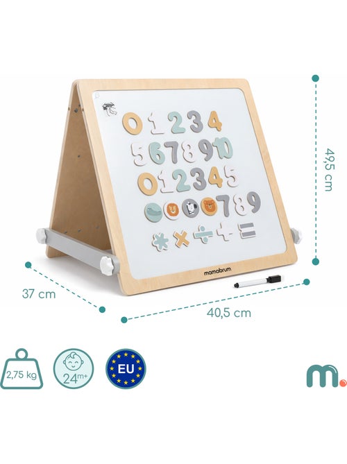 Lavagna fronte retro legno bambini 2in1 magnetica & sensoriale 49x37cm mamabrum - Kiabi