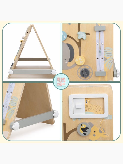 Lavagna fronte retro legno bambini 2in1 magnetica & sensoriale 49x37cm mamabrum - Kiabi
