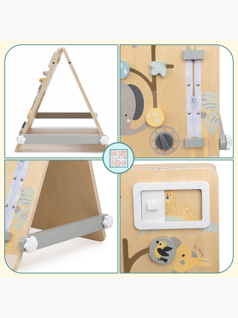 Lavagna fronte retro legno bambini 2in1 magnetica & sensoriale 49x37cm mamabrum N/D - Kiabi