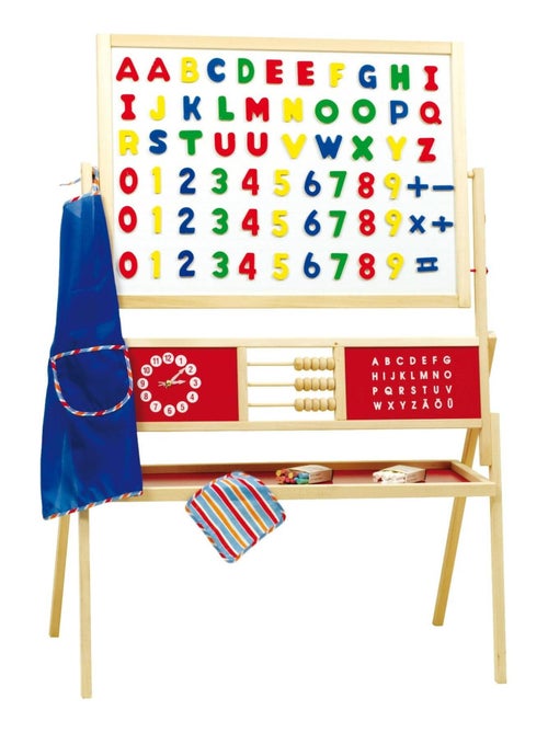 Lavagna girevole con abaco per bambini – doppia faccia gesso e magnetica + accessori "Roba" - Kiabi