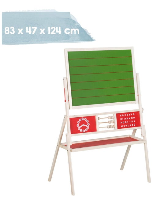 Lavagna girevole con abaco per bambini – doppia faccia gesso e magnetica + accessori "Roba" - Kiabi