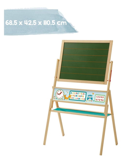 Lavagna girevole doppia faccia gesso/magnetica per bambini – "Roba ABC Eule" - Kiabi