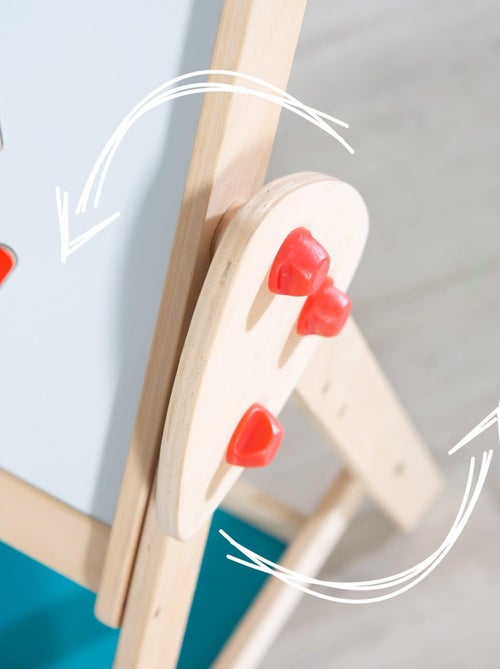 Lavagna girevole doppia faccia per bambini con sgabello "Roba Fuchs und Eule" - Kiabi