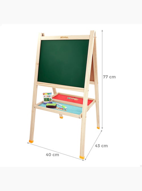 Lavagna in legno woomax 2 in 1, 40x43x77 cm - Kiabi