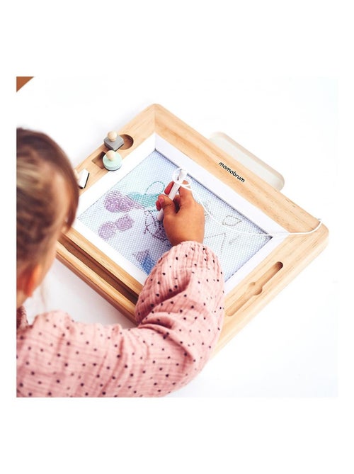 Lavagna magica in legno con timbri e penna – gioco educativo creativo per bambini 3+ - Kiabi