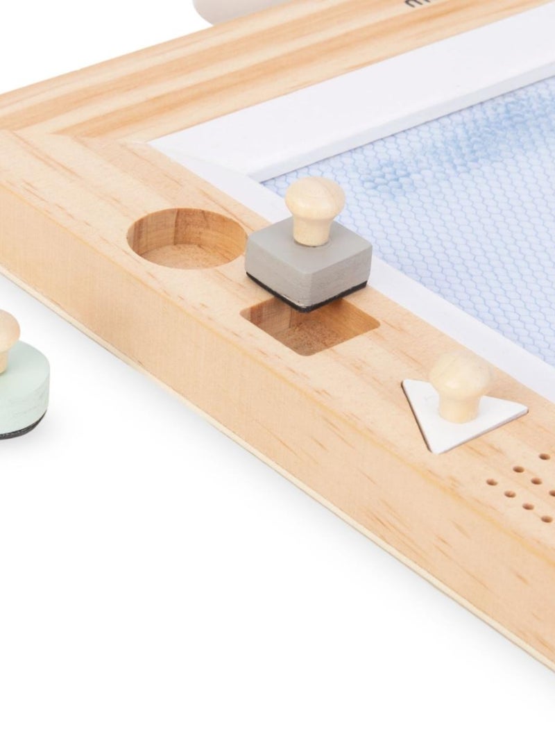 Lavagna magica in legno con timbri e penna – gioco educativo creativo per bambini 3+ N/D - Kiabi