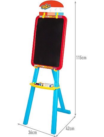 Lavagna magnetica bifacciale con cavalletto regolabile e accessori colorbaby good idea!