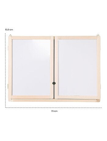 Lavagna tripla 3 lati: gesso + 2 magnetiche – con accessori – "Roba