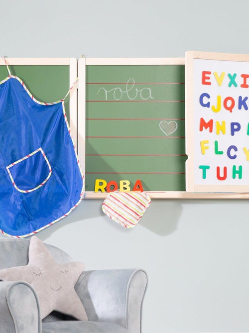 Lavagna tripla 3 lati: gesso + 2 magnetiche – con accessori – "Roba" - Kiabi