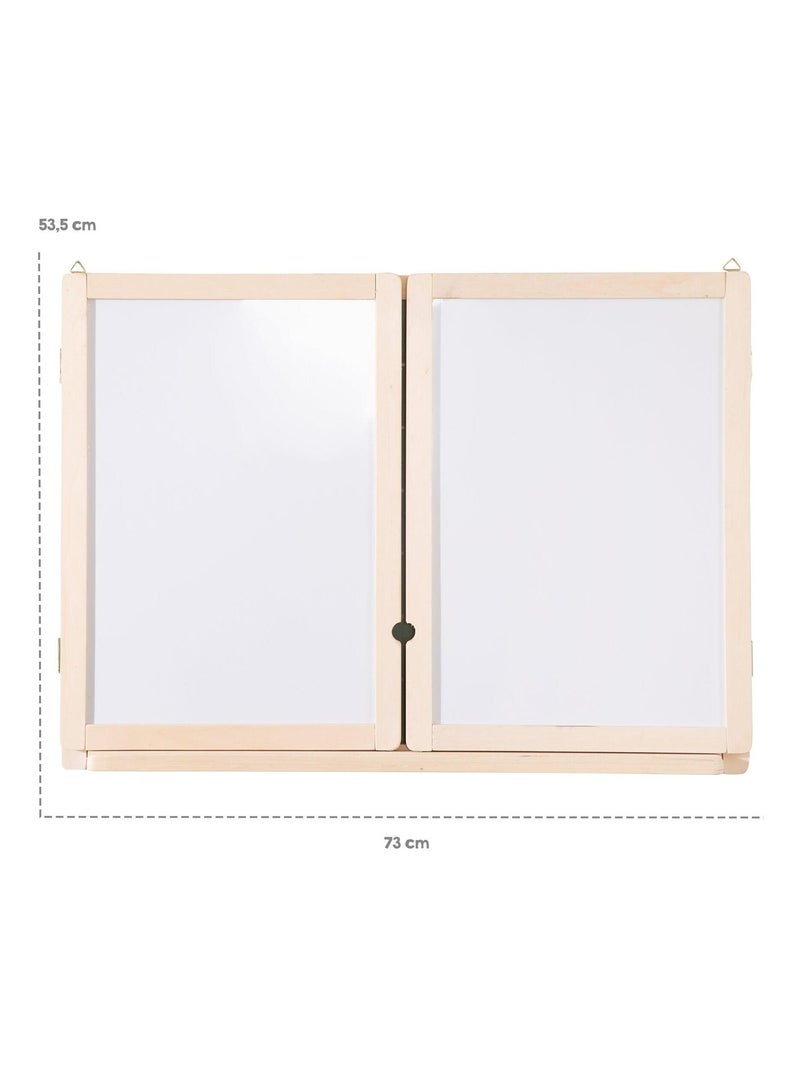 Lavagna tripla 3 lati: gesso + 2 magnetiche – con accessori – "Roba" N/D - Kiabi