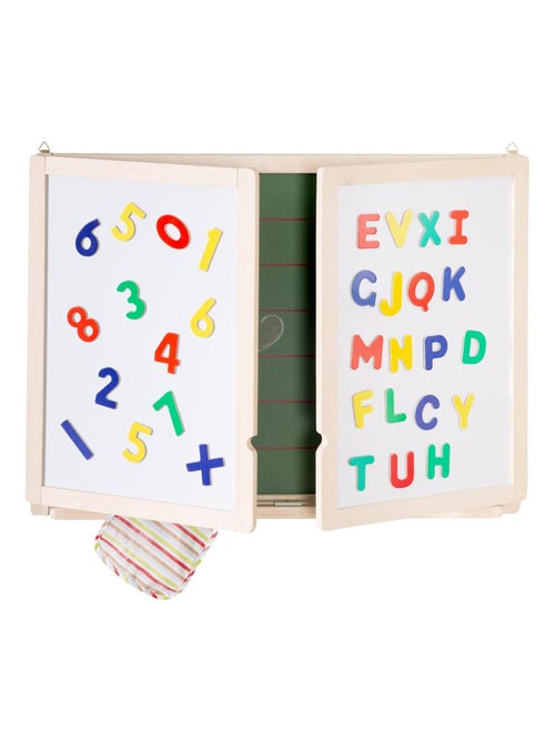 Lavagna tripla 3 lati: gesso + 2 magnetiche – con accessori – "Roba" - Kiabi