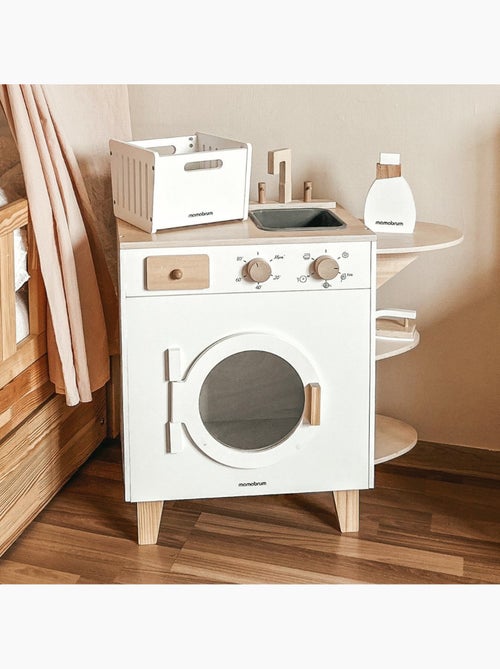 Lavatrice giocattolo legno 65x29cm ferro stiro cesto accessori mamabrum - Kiabi Lavatrice giocattolo legno 65x29cm ferro stiro cesto accessori mamabrum - Kiabi