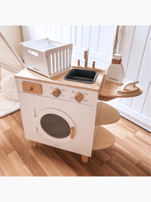 Lavatrice giocattolo legno 65x29cm ferro stiro cesto accessori mamabrum - Kiabi Lavatrice giocattolo legno 65x29cm ferro stiro cesto accessori mamabrum - Kiabi