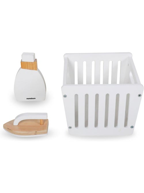 Lavatrice giocattolo legno 65x29cm ferro stiro cesto accessori mamabrum - Kiabi Lavatrice giocattolo legno 65x29cm ferro stiro cesto accessori mamabrum - Kiabi