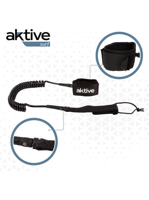 Leash per pagaia da surf a spirale aktive - Kiabi Leash per pagaia da surf a spirale aktive - Kiabi