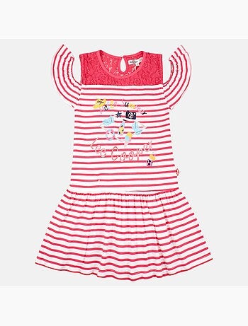 Lee cooper - abito a righe stampato, senza maniche, con spalle scoperte