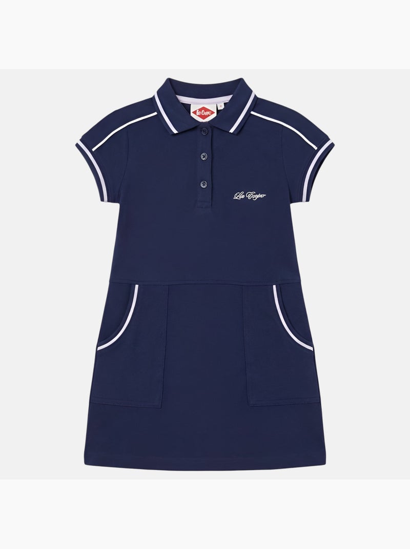 Lee Cooper - Abito bambina stile polo a maniche corte Blu marino - Kiabi