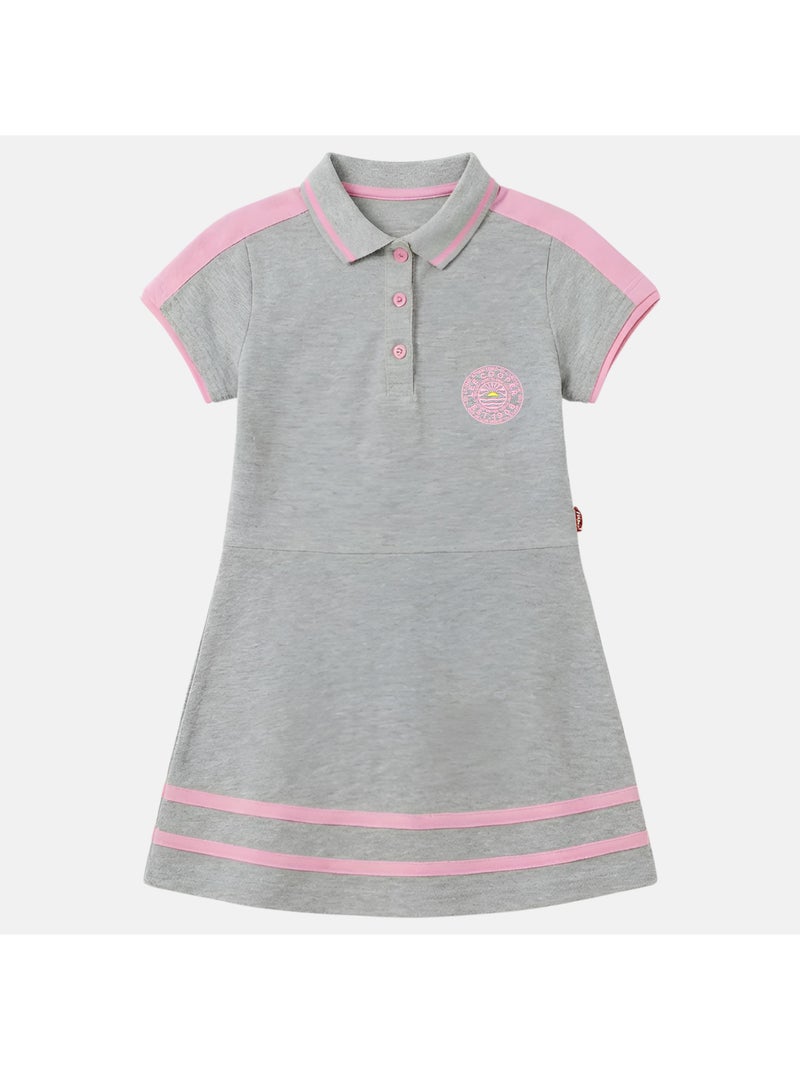 Lee Cooper - Abito bambina stile polo a maniche corte Grigio - Kiabi