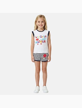 Lee Cooper - Completo bambina composto da canotta e pantaloncino