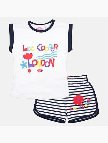 Lee Cooper - Completo bambina composto da canotta e pantaloncino