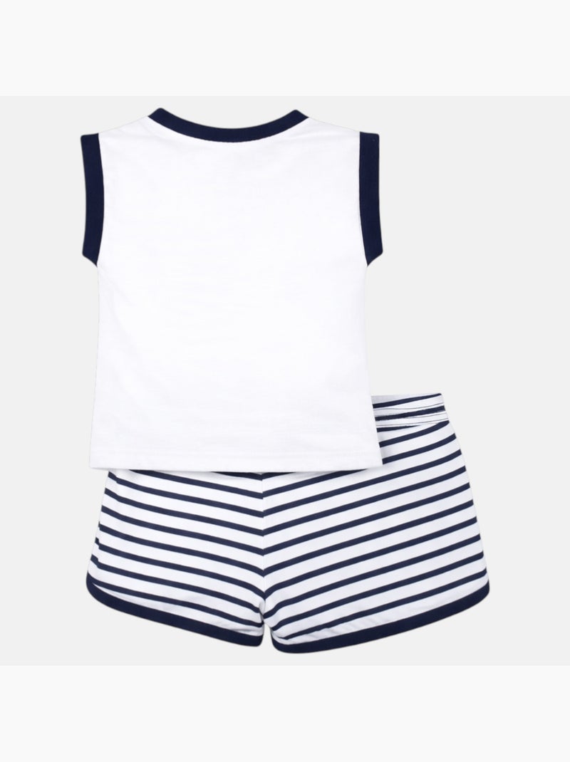 Lee Cooper - Completo bambina composto da canotta e pantaloncino Bianco - Kiabi