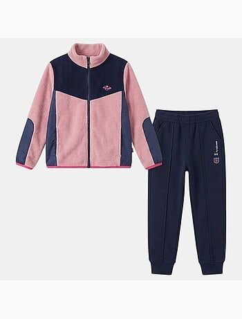Lee Cooper - Completo bambina composto da giacca con zip e pantaloni jogging