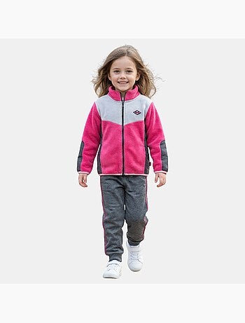 Lee Cooper - Completo bambina composto da giacca con zip e pantaloni jogging