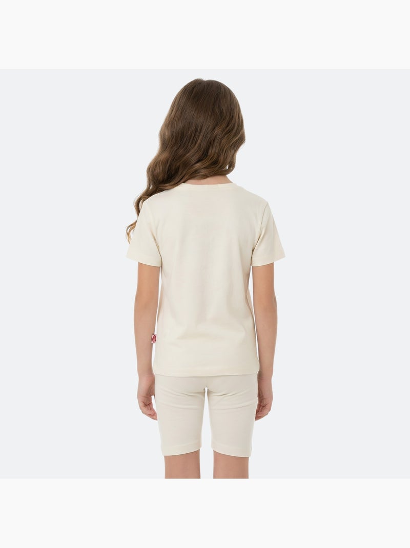 Lee Cooper - Completo bambina maglietta a maniche corte e bermuda Beige - Kiabi