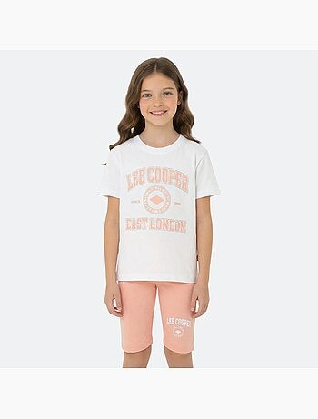 Lee Cooper - Completo bambina maglietta a maniche corte e bermuda