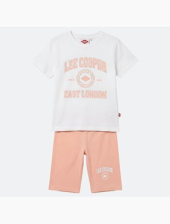 Lee Cooper - Completo bambina maglietta a maniche corte e bermuda