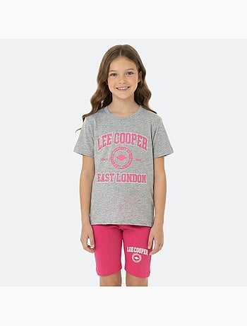 Lee Cooper - Completo bambina maglietta a maniche corte e bermuda
