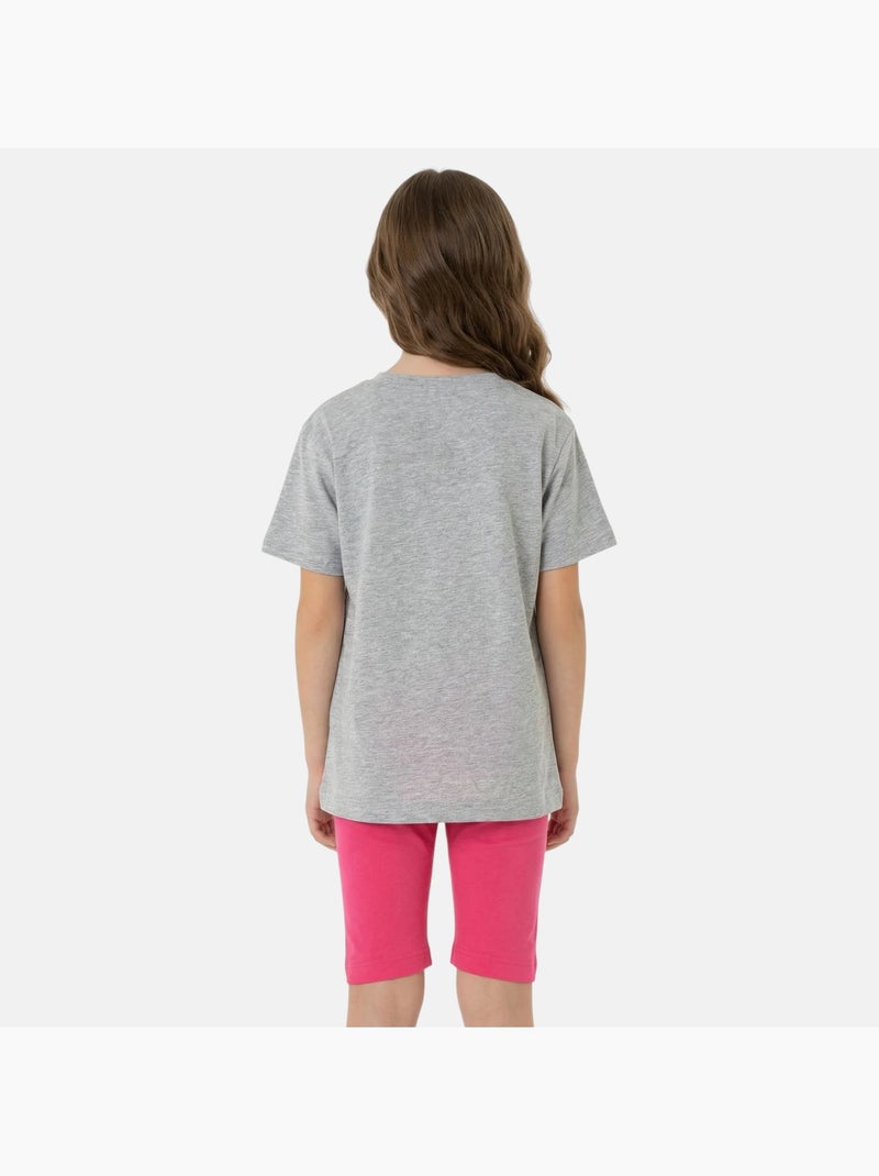 Lee Cooper - Completo bambina maglietta a maniche corte e bermuda Grigio - Kiabi