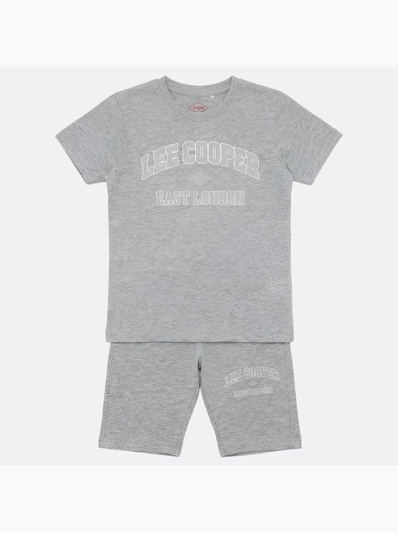Lee Cooper - Completo bambina maglietta a maniche corte e bermuda Grigio - Kiabi