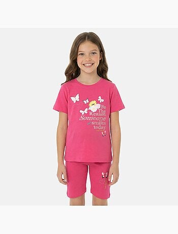 Lee Cooper - Completo bambina maglietta a maniche corte e bermuda