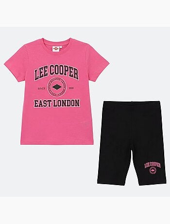 Lee Cooper - Completo bambina maglietta a maniche corte e bermuda