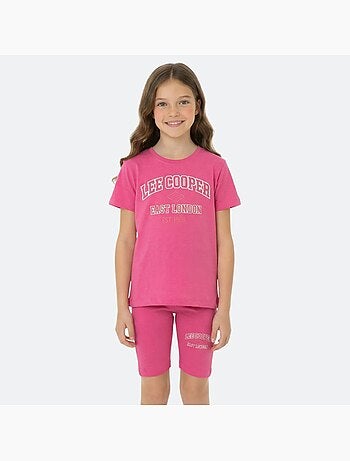 Lee Cooper - Completo bambina maglietta a maniche corte e bermuda