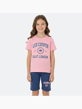 Lee Cooper - Completo bambina maglietta a maniche corte e bermuda