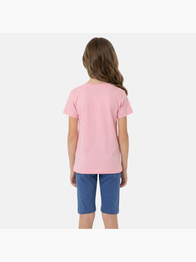 Lee Cooper - Completo bambina maglietta a maniche corte e bermuda Rosa - Kiabi
