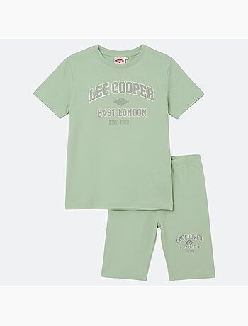Lee Cooper - Completo bambina maglietta a maniche corte e bermuda