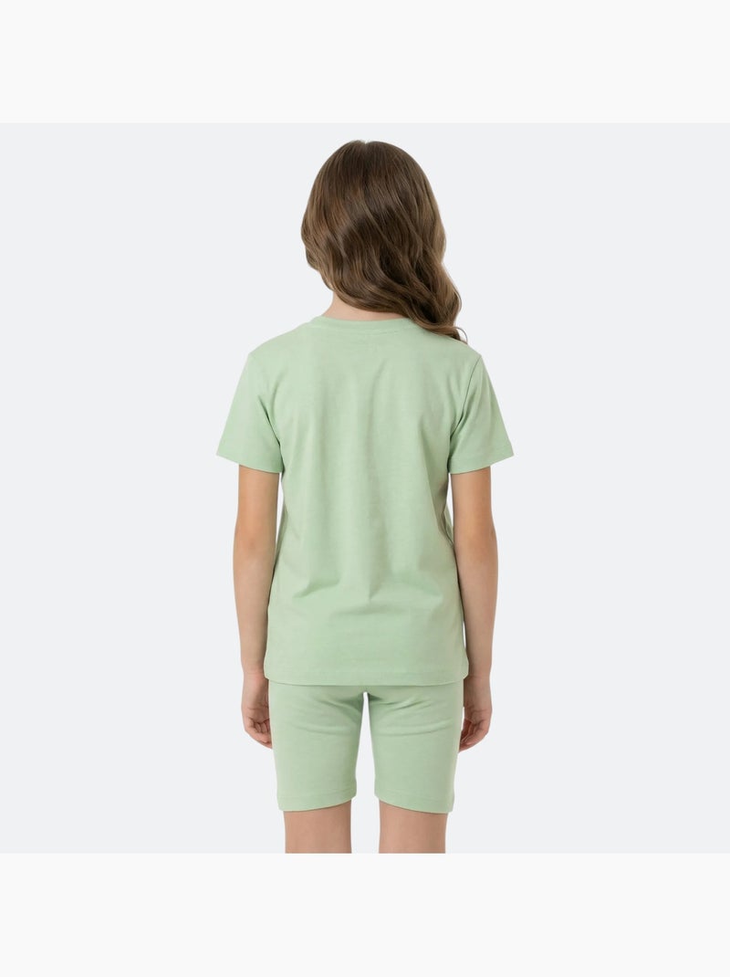 Lee Cooper - Completo bambina maglietta a maniche corte e bermuda Verde - Kiabi