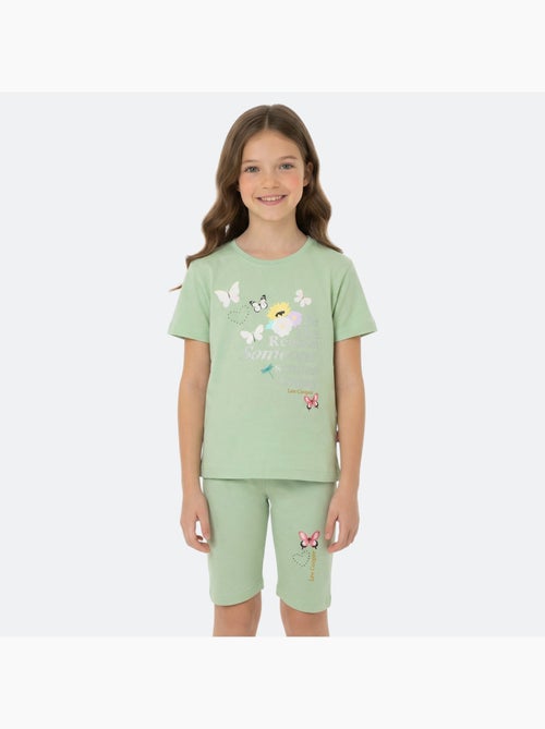 Lee Cooper - Completo bambina maglietta a maniche corte e bermuda - Kiabi