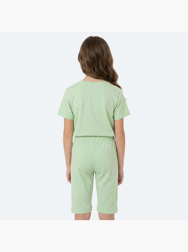 Lee Cooper - Completo bambina maglietta a maniche corte e bermuda Verde - Kiabi