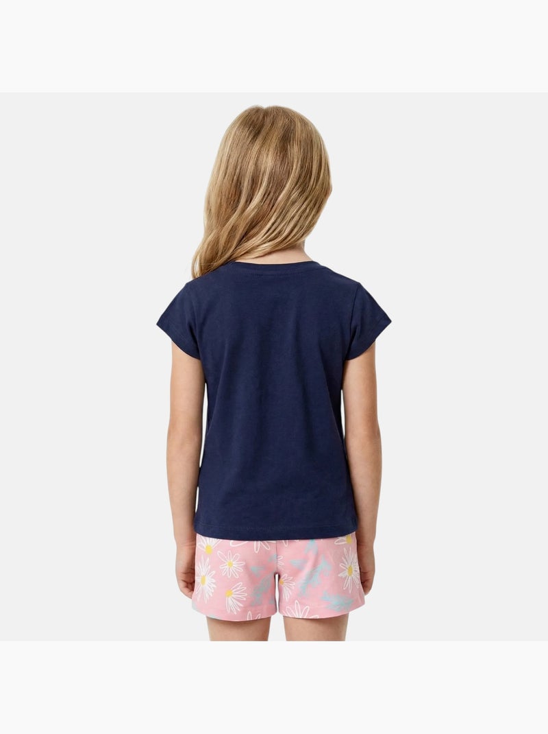 Lee Cooper - Completo bambina maglietta a maniche corte e pantaloncini Blu marino - Kiabi