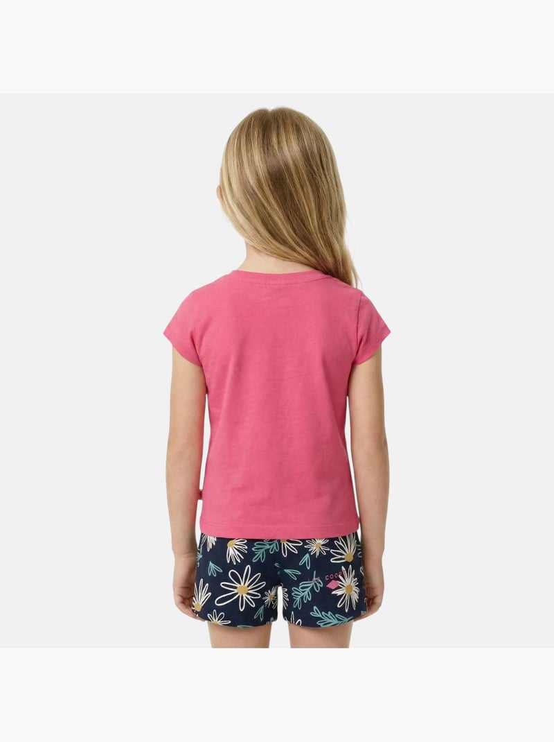 Lee Cooper - Completo bambina maglietta a maniche corte e pantaloncini Rosa fucsia - Kiabi
