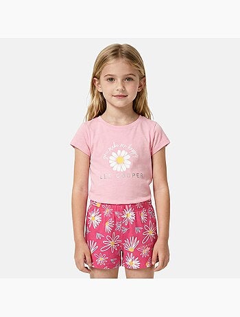 Lee Cooper - Completo bambina maglietta a maniche corte e pantaloncini